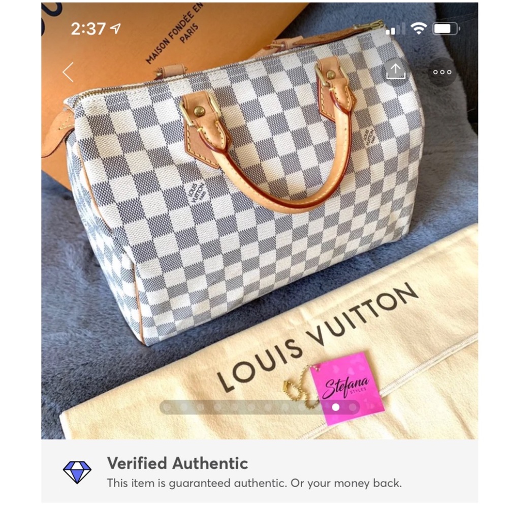 Louis Vuitton Speedy 30 Damier Azur Satchel Bag - Picture 15 of 16